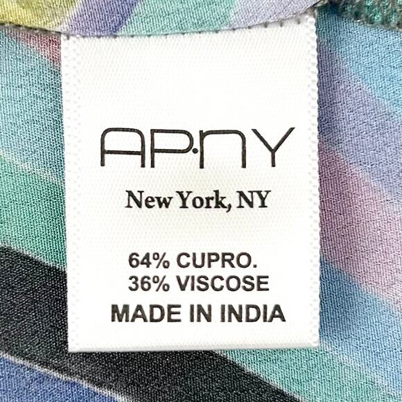 AP.NY Sleeveless Colorful Button-Up Cupro Top - Picture 10 of 10